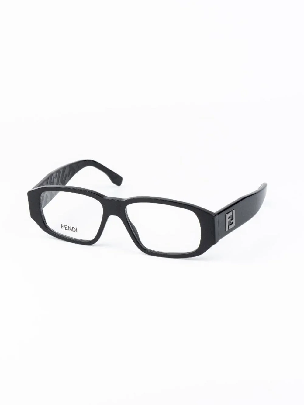 Fendi Women Eyeglasses Rectangular Black FE50115I 001 NEW AUTHENTIC
